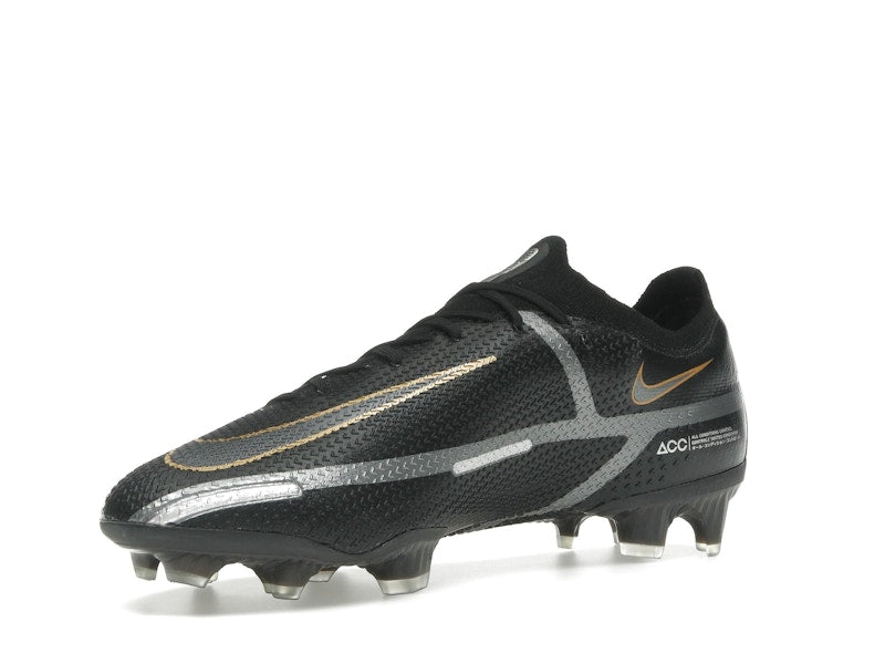 Nike Phantom GT2 Elite FG Black Metallic Dark Grey Metallic Gold