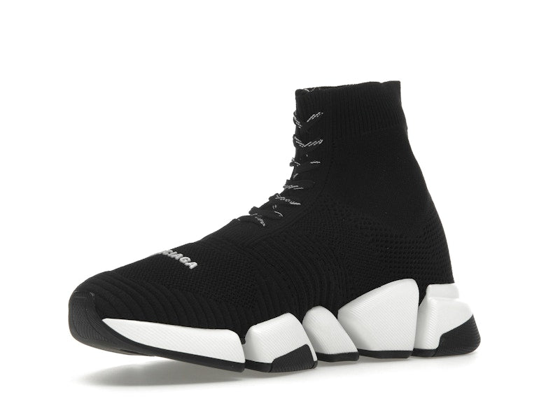 Balenciaga Speed 2.0 Lace Up Black White