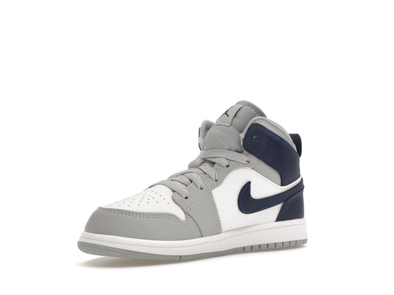 Jordan 1 Mid Wolf Grey Midnight Navy (PS)