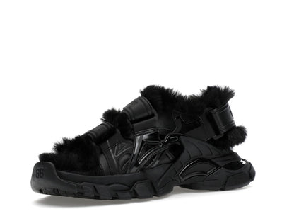 Balenciaga Track Sandal Fake Fur Black (Women's)