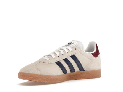 adidas Gazelle Beige Dark Blue Collegiate Burgundy
