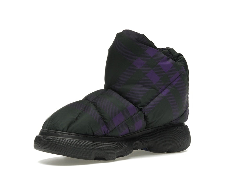 Burberry Check Pillow Boot Black Purple (Women's)