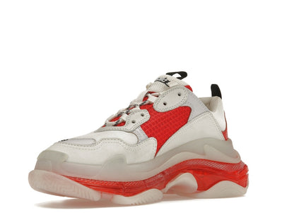 Balenciaga Triple S Clear Sole White Red