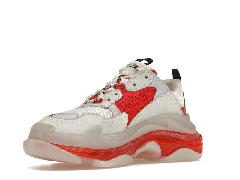 Balenciaga Triple S Clear Sole White Red
