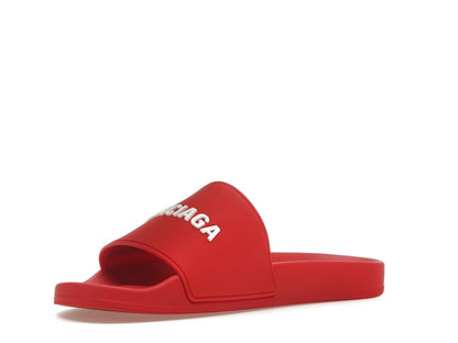 Balenciaga Pool Slide Red White