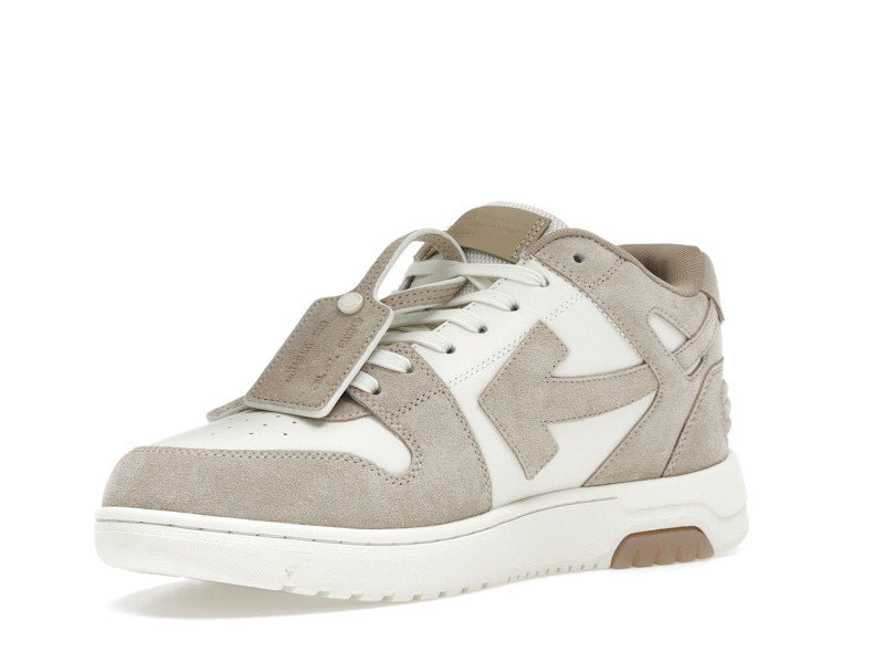 OFF-WHITE Out Of Office OOO Low Tops Beige Natural Suede