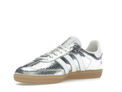 adidas Samba OG Silver Metallic Cracked Leather (Women's)