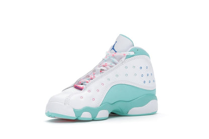 Jordan 13 Retro White Soar Green Pink (PS)