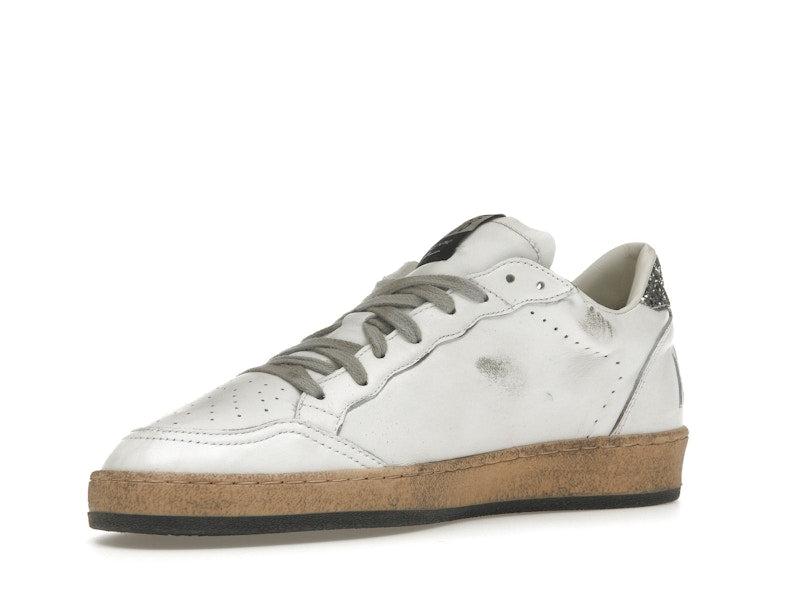 Golden Goose Ball Star White Silver Glitter (Women's)