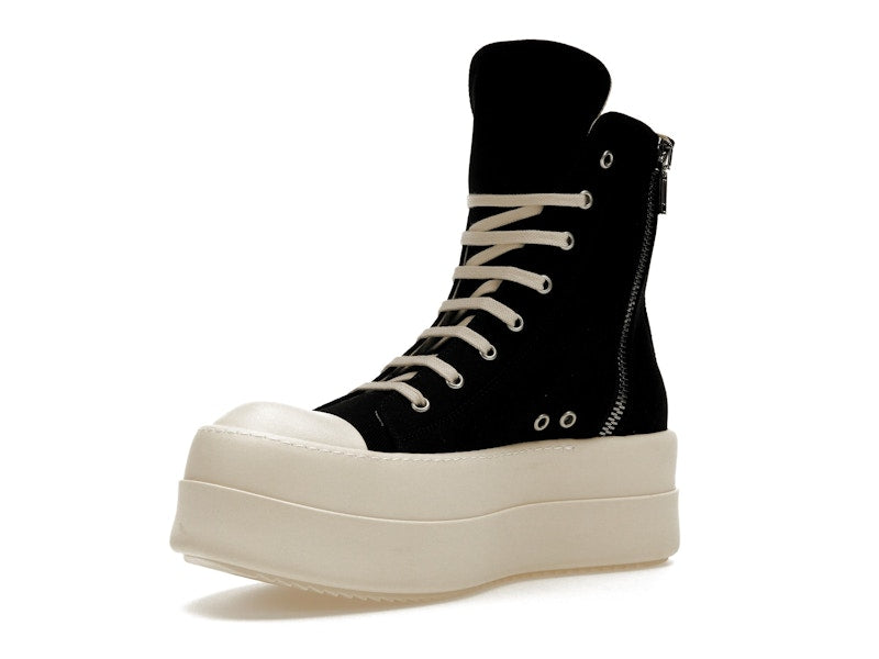 Rick Owens DRKSHDW Mega Bumper Canvas Sneaks Black Milk