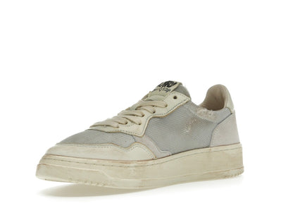 Autry Medalist Leather Low Grey White Super Vintage