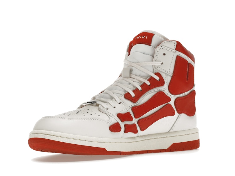 AMIRI Skel Panelled High Top White Red