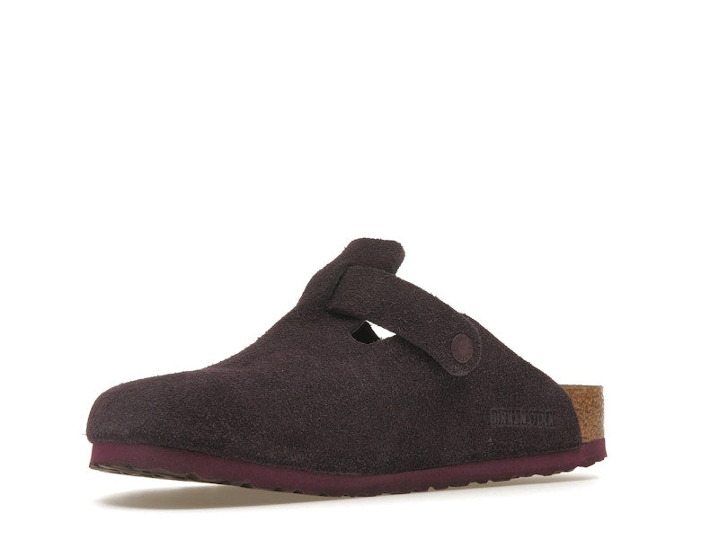Birkenstock Boston Soft Footbed Suede Wine