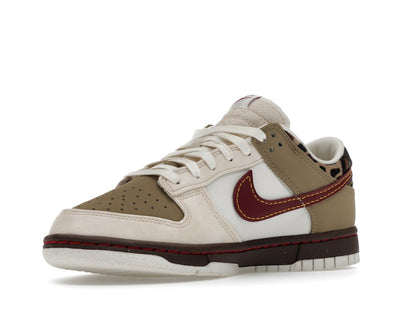 Nike Dunk Low Retro Khaki Team Red Pearl White (Women's)