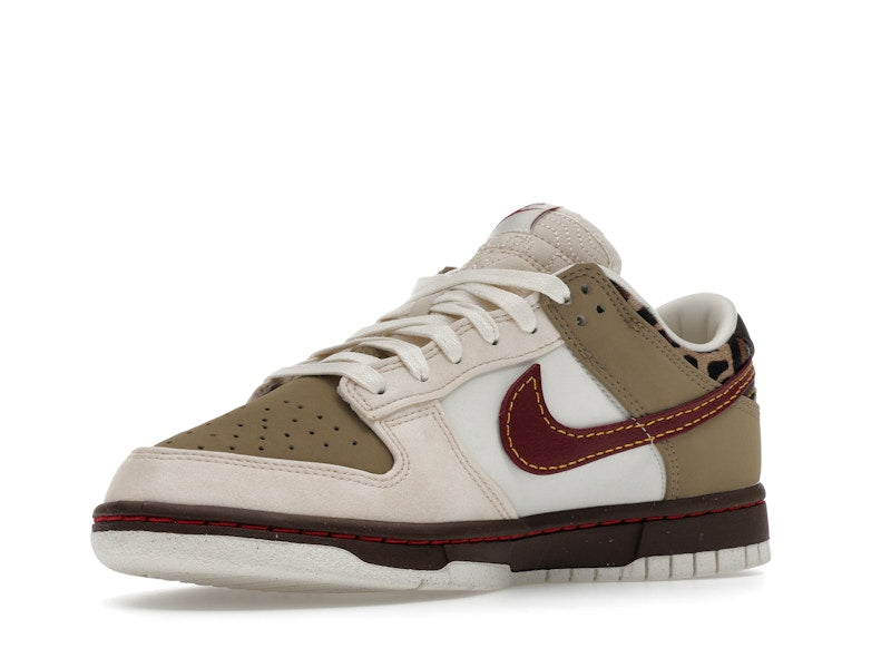 Nike Dunk Low Retro Khaki Team Red Pearl White (Women's)