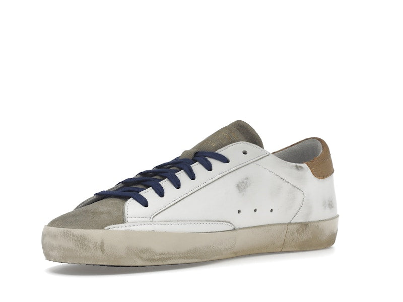 Golden Goose Super-Star Suede Toe White Taupe Royal Blue Black