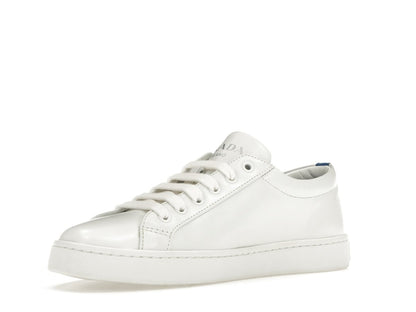 Prada Court Sneaker White Blue Leather (Women's)