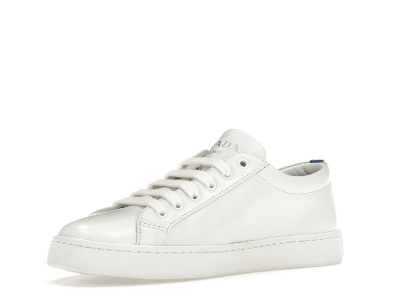 Prada Court Sneaker White Blue Leather (Women's)