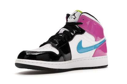 Jordan 1 Mid White Black Cyber Pink (GS)