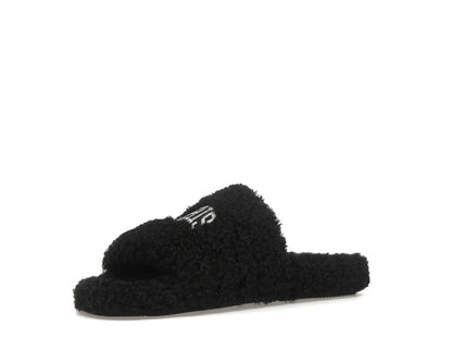 Balenciaga Paris Furry Slide Black (Women's)
