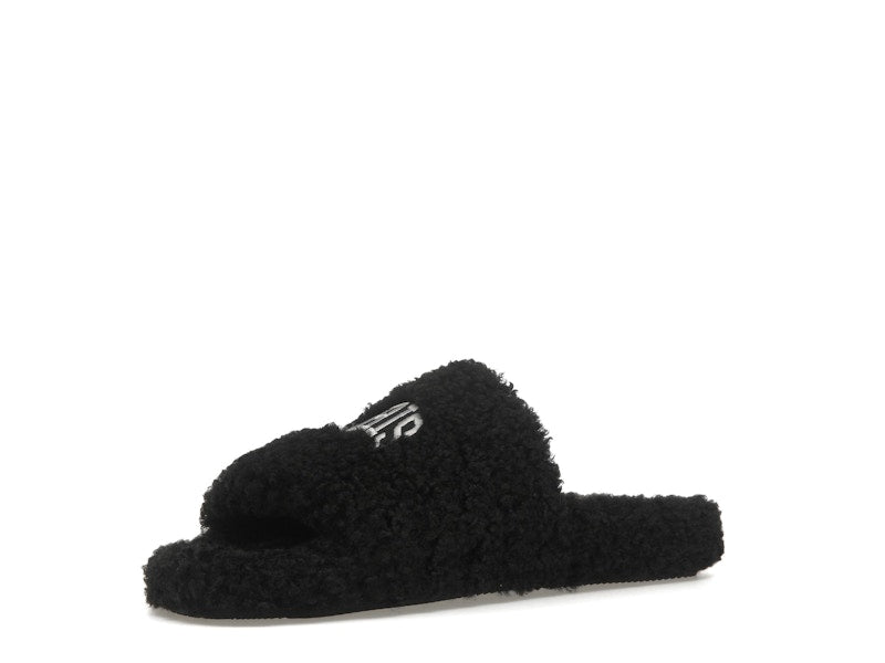 Balenciaga Paris Furry Slide Black (Women's)