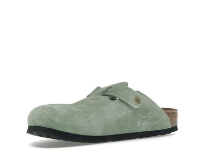 Birkenstock Boston Soft Footbed Suede Green Tea (Narrow Fit)
