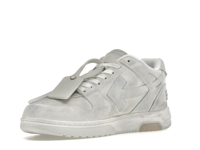 OFF-WHITE Out Of Office OOO Low Tops White Distressed