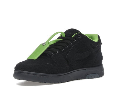 OFF-WHITE Out Of Office "OOO" Low Tops Black Green Wool