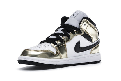 Jordan 1 Mid Metallic Gold Black White (PS)