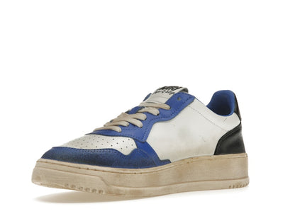 Autry Medalist Leather Low Distressed White Black Azure