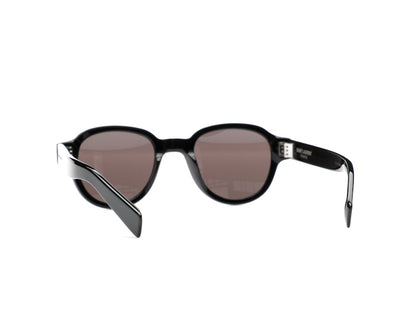 Saint Laurent Round-Frame Acetate Sunglasses Black/Black/Black (SL546-30013743-001)