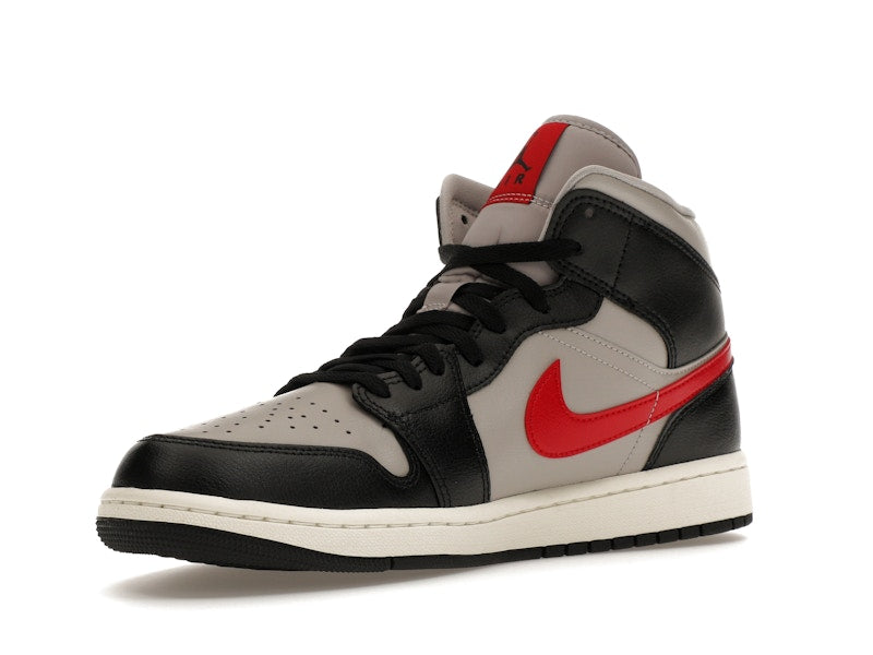 Jordan 1 Mid Black College Grey Gym Red (Women's)
