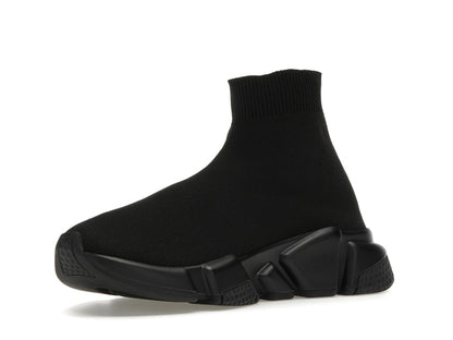 Balenciaga Speed Graffiti Trainers Black White Logo (Women's)