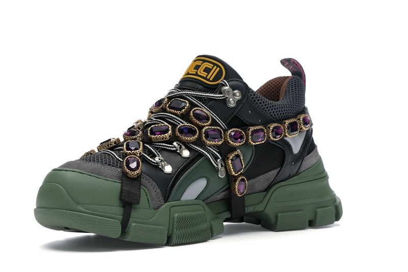 Gucci Flashtrek SEGA Green Removable Crystal
