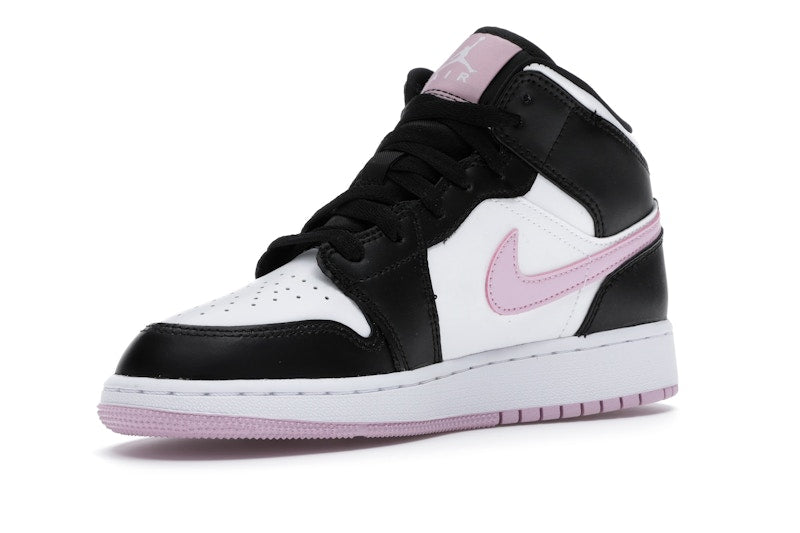 Jordan 1 Mid White Black Light Arctic Pink (GS)