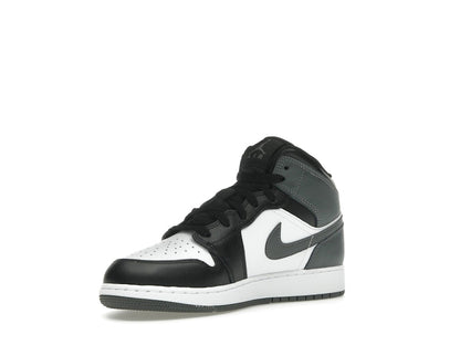 Jordan 1 Mid Black White Iron Grey (GS)