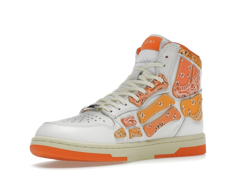 AMIRI Skel Top Hi Bandana White Orange