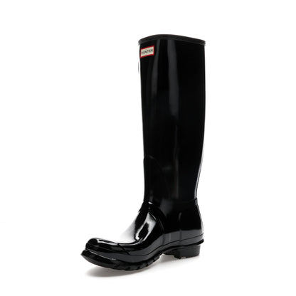 Hunter Original Tall Gloss Rain Boots Black (Women's)