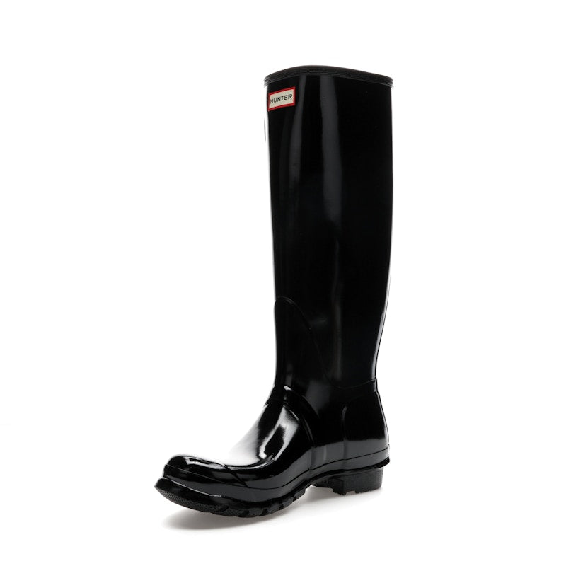 Hunter Original Tall Gloss Rain Boots Black (Women's)