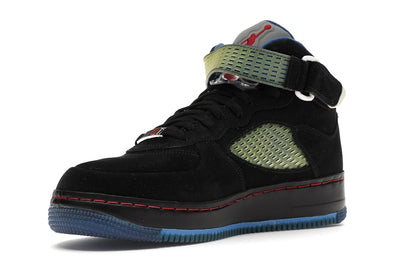 Jordan AJF 5 Black Blue Ribbon Varsity Red