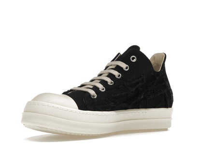 Rick Owens DRKSHDW Slashed Low Sneaks Black Milk