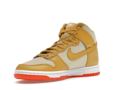 Nike Dunk High Wheat Gold Safety Orange