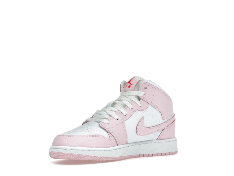 Jordan 1 Mid Pink Foam Fire Red (GS)