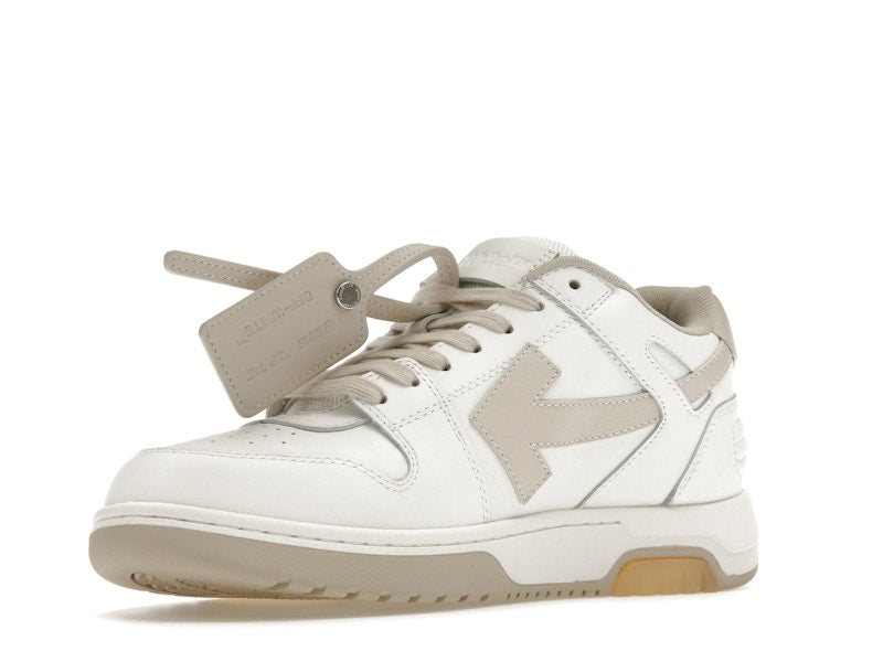 OFF-WHITE Out Of Office OOO Low Tops White Beige