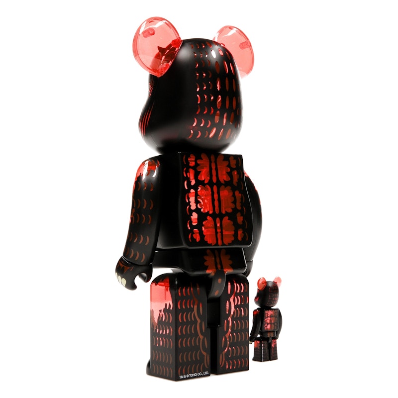 Bearbrick Godzilla VS Destoroyah version Godzilla (Meltdown) 100% & 400% Set Clear Orange Ver.