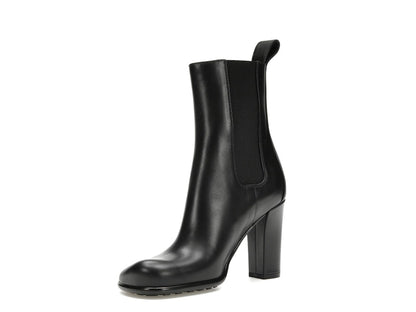 Bottega Veneta Storm Moulded Toe Leather Chelsea Boot Black (Women's)