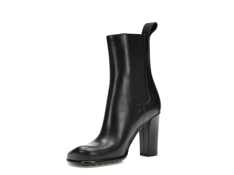 Bottega Veneta Storm Moulded Toe Leather Chelsea Boot Black (Women's)