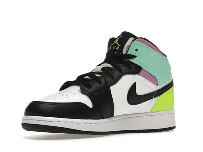 Jordan 1 Mid Pastel Black Toe (GS)