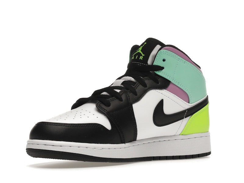 Jordan 1 Mid Pastel Black Toe (GS)