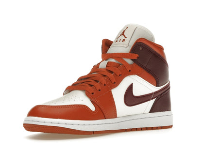 Jordan 1 Mid Dusty Peach Night Maroon (Women's)